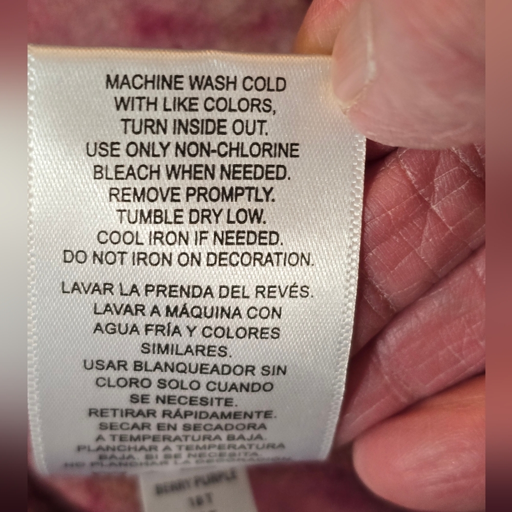Champion Womens Sweatshirt Kangaroo Pockets Burgundy Multicolor Tie Dye Large - Picture 12 of 16